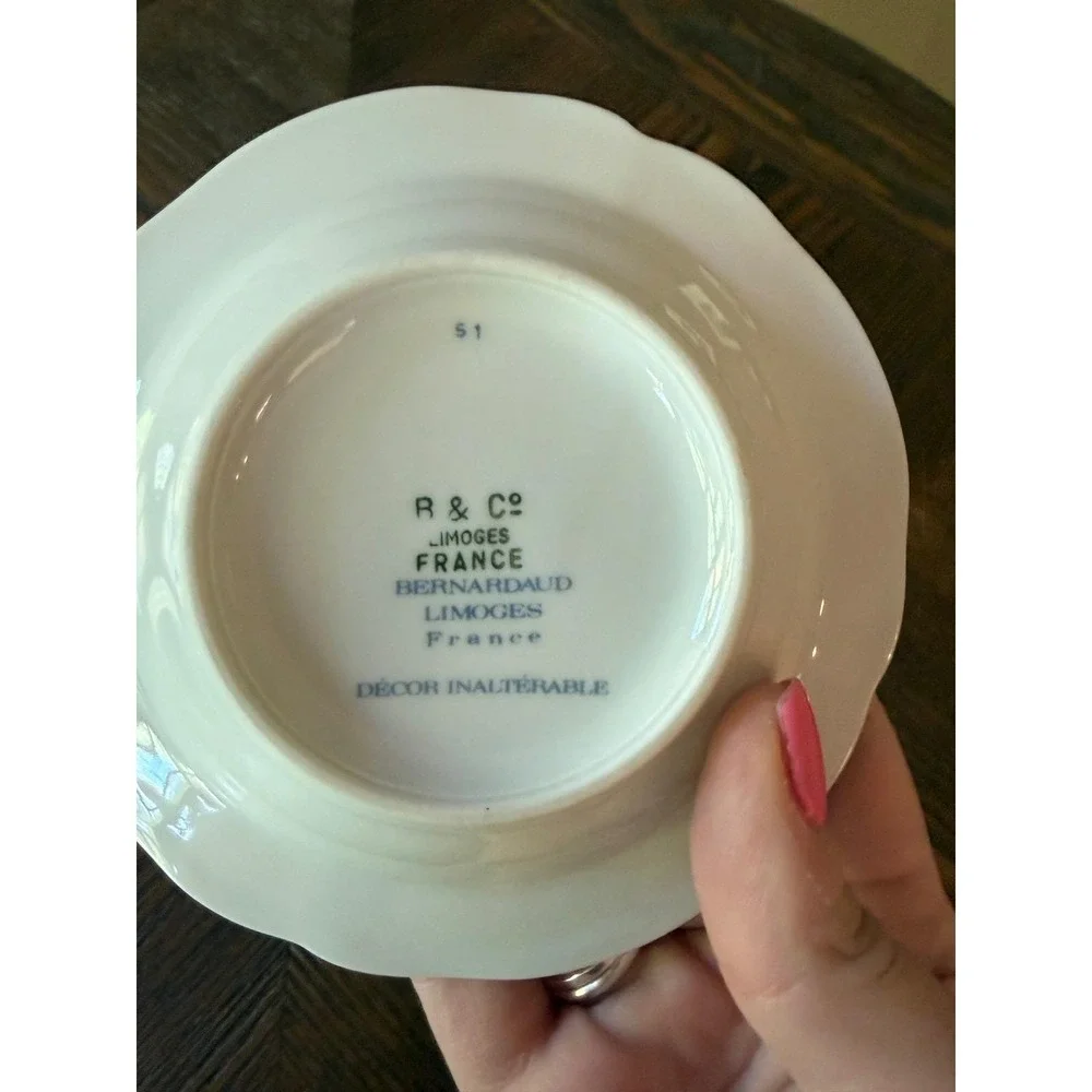 Vintage Limoges Ashtray Set Monaco Roulette Bernardaud French Bistro Barware